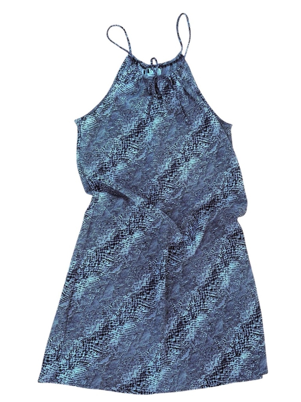 Vintage Python Snake Print Lilac Purple Mini Dress